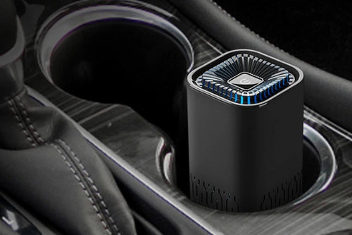 Car Air Purifier with Negative Ion Compact Smoke Odor Eliminator - Black