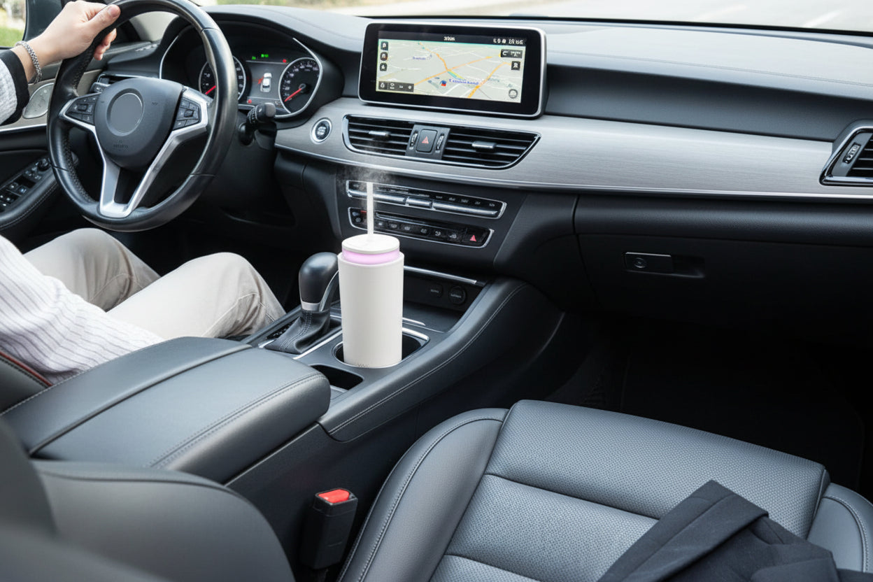 Creative Mini Humidifier USB Colorful Night Light Car Desk Surface Humidifier Air Purifier-White