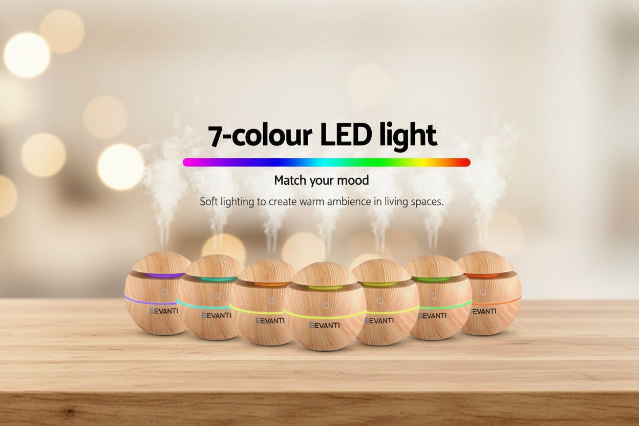 Aroma Diffuser Aromatherapy Light Wood 130Ml