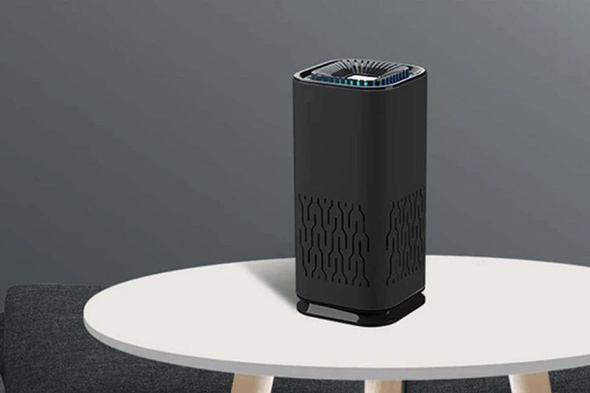 Car Air Purifier with Negative Ion Compact Smoke Odor Eliminator - Black