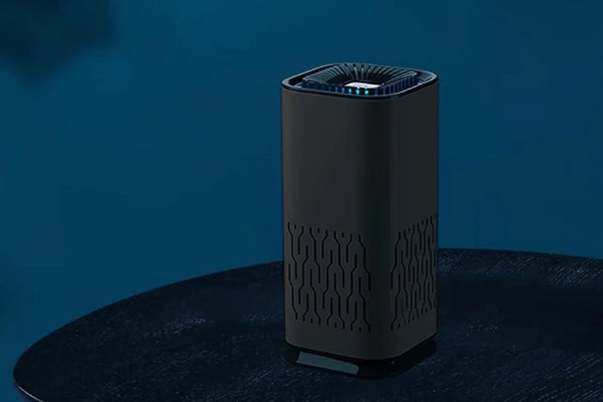 Car Air Purifier with Negative Ion Compact Smoke Odor Eliminator - Black